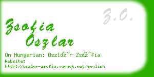 zsofia oszlar business card